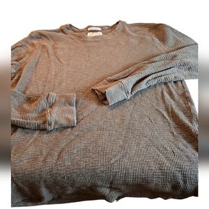 Lucky Brand Lived In Thermal Long Sleeve, Light Army Green color Size Large